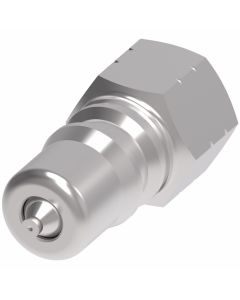 HK Series Industrial Interchange Series B Stainless Steel Hydraulic Quick Disconnect, Male Half, -08 Coupling, 1/2-14 Female NPT
