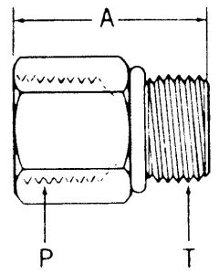 Steel Adapter, 1-1/4-11-1/2 Female NPT To 1-7/8-12 Male SAE O-Ring Boss (Straight Thread O-Ring), Straight