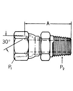 Steel Adapter, 1-11-1/2 Female NPT Swivel To 1-1/4-11-1/2 Male NPT, Straight