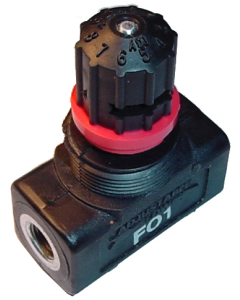 Inline Pneumatic Flow Control Valve, 1-20 UNEF-2A Ports, 15 Flow Rating
