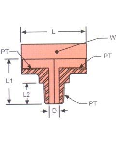 Stainless Steel Adapters, Female NPT Run To Male NPT Branch, Tee