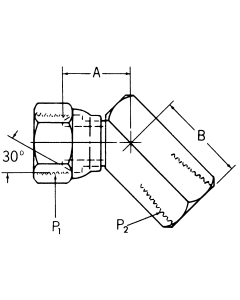 Steel Adapters, Female NPT Swivel To Female NPT, 45 deg Elbow