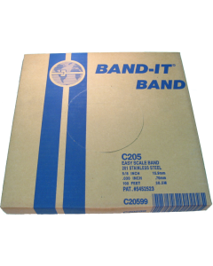 Stainless Steel Band, 0.625 Inch Width, 0.030 Inch Thick, 100 Feet Per Pack