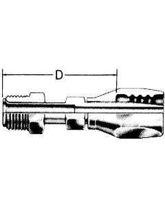 Steel Reusable 1 Wire Braid Reduced Bore Fittings, SAE Male Inverted Flare, Straight