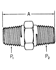 Steel Adapters, Male NPT To Male NPT, Straight