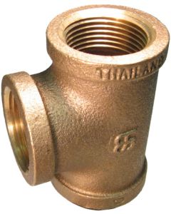 Brass Pipe Fitting, 1 Inch Tee