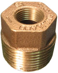 Brass Pipe Fitting, 1-1/4 x 1 Inch Hex Bushing