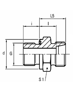 Steel Metric Flareless Fittings, Tube To Male BSPP With Seal