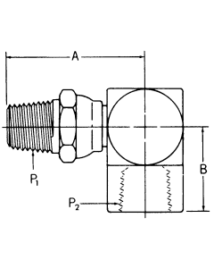 Steel Adapters, Male NPT Swivel To Female NPT, 90 deg Elbow