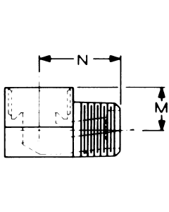 Brass Adapters, Female 42 deg Inverted Flare To Male NPT, 90 deg Elbow