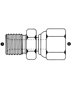 Steel Adapters, Male BSPP (British Parallel) To Female BSPP (British Parallel) Swivel, Straight