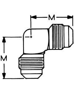 Brass Adapters, Male SAE 45 deg Flare To Male SAE 45 deg Flare, 90 deg Elbow
