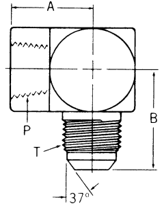 Steel Adapters, Female NPT To Male JIC 37 deg Flare, 90 deg Elbow