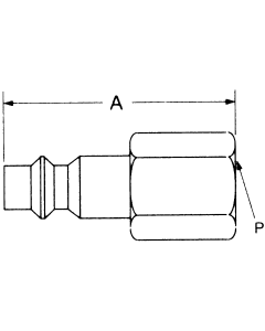 1000/400/500 Series MIL-C-4109 Industrial Interchange Air Quick Disconnects, Male Half, Female NPT