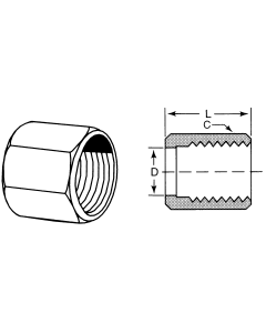 7000 Series Ermeto Steel Flareless Tube Fittings, Nut