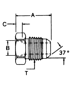 Steel Adapters, Braze Port To Male JIC 37 deg Flare, Straight