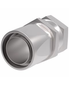 Steel Reusable 1 Wire Braid Reduced Bore Two-Piece Fitting, 1-7/8-12 Female JIC 37 deg Flare Swivel, -24 Hose, Straight