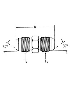 Steel Adapters, Male JIC 37 deg Flare To Male JIC 37 deg Flare, Straight
