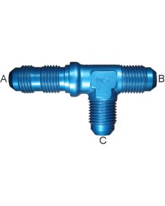 Aluminum Adapters (AN 804), Male JIC 37 deg Flare Run To Male JIC 37 deg Flare Branch, Bulkhead Tee