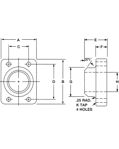 Steel SAE 4-Bolt Flange Adapters, Code 62 Flange, Flat Face Half To Pipe, Butt Weld