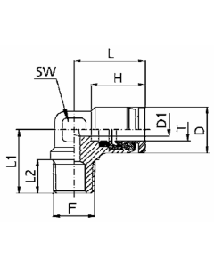 Brass Push Tube Fittings, Tube To Male NPT, 90 deg Elbow