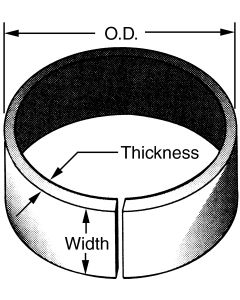 Nylon Wear Ring, 2.50 Inch OD, 1/8 Inch Thick, 5/8 Inch Width