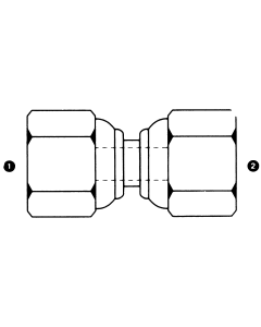 Steel Adapter, 1/2-14 Female BSPP (British Parallel) Swivel To 1/2-14 Female BSPP (British Parallel) Swivel, Straight