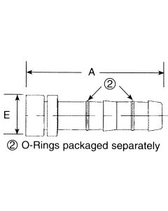 E-Z Clip Series Fitting, 0.50 Lifesaver, -08 Hose, Straight