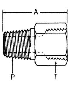 Steel Adapter, 1/4-18 Male NPT To 7/16-20 Female SAE O-Ring Boss (Straight Thread O-Ring), Straight