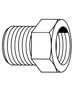 Brass Adapter, 7/16-24 Male 42 deg Inverted Flare To 3/16 Female 42 deg Inverted Flare, Bushing