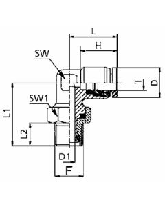Brass Push Tube Fitting, 0.50 Inch Tube OD To 3/8 NPT Male Swivel, 90 deg Elbow