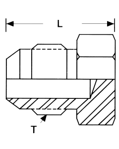 Stainless Steel Adapter, 7/16-20 Male JIC 37 deg Flare Plug