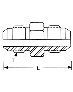 Stainless Steel Adapter, 1/2-20 Male JIC 37 deg Flare To 1/2-20 Male JIC 37 deg Flare, Straight
