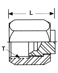 Stainless Steel Adapter, 9/16-18 Male JIC 37 deg Flare Cap
