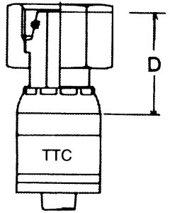 Global TTC 1 & 2 Wire Braid Stainless Steel Crimp Fitting, M22 x 1.5 Female DKO (German) Heavy Series, -06 Hose, Straight