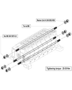 VD6A Series Salami VD6A/3 SECTION BOLT Kit