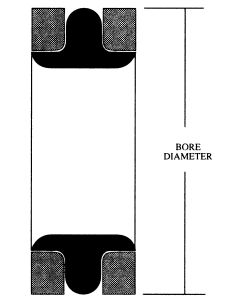 Piston T-Seal, 4.00 Inch Bore, O-Ring Groove