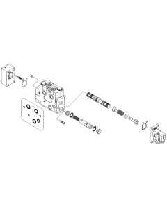 LS port plug for single acting port B
