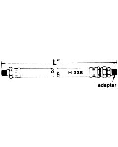 Air Brake Air Chamber Hose Assembly, 3/8 Male Pipe x 3/8 Male Pipe Swivel Adapter x 1/2 Hose