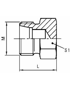 Steel Metric Flareless Fitting, 16.00 mm S Series Tube Plug, M 24x1.5