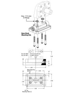 H & S Series Base Block Mounting Kit, Danfoss / Eaton Spare Part Port Block Kit