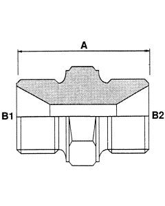 Steel Adapter, 5/8-14 Male BSPP (British Parallel) To 5/8-14 Male BSPP (British Parallel), Straight