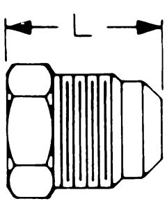 Brass Adapter,  Female SAE 45 deg Flare Plug