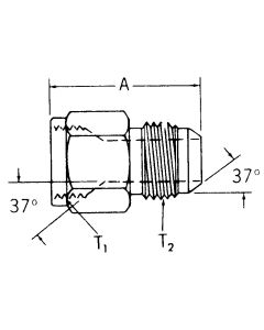 Steel Adapter, 1-5/8-12 Female JIC 37 deg Flare To 1-7/8-12 Male JIC 37 deg Flare, Straight
