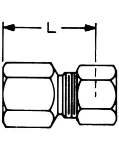 Brass Compression Tube Fitting, 1/2 in Tube to 1/2 in Female NPT, Straight