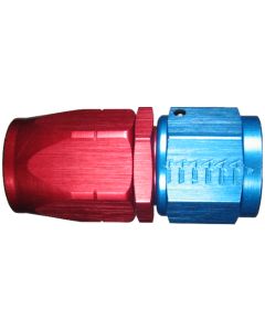 Red/Blue Anodized Aluminum Reusable Fittings for AQP & StartLite Racing Hose, Female JIC 37 deg Flare Swivel, Straight