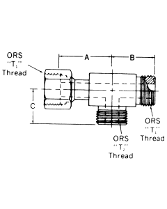 Steel Adapters, Male SAE O-Ring Face Seal Run & Branch To Female SAE O-Ring Face Seal Run, Tee