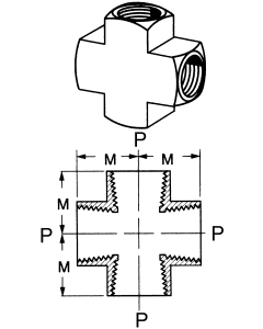 Brass Female NPT Crosses