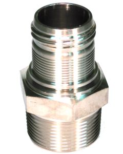 Stainless Steel Flat Crimp Fittings For Use With FC363 & FC364 Hose, Male NPT