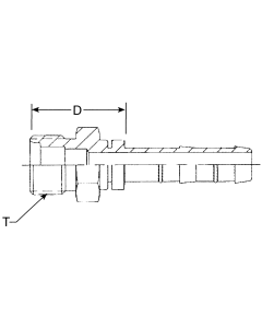 E-Z Clip Series Fittings, Male Insert O-Ring, Straight